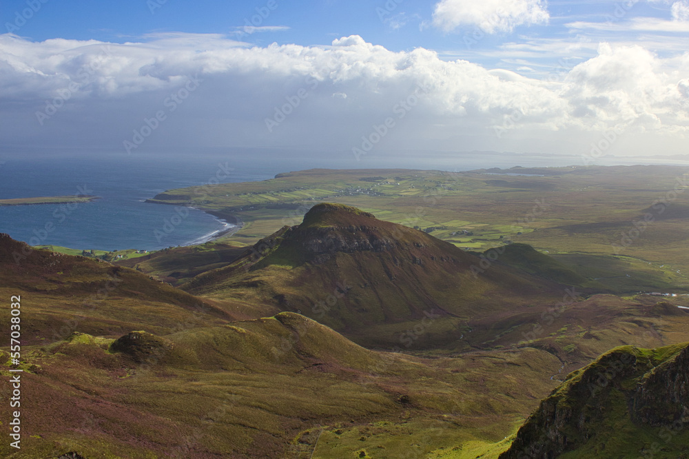 Coastal scene from high up on the Isle of Skye