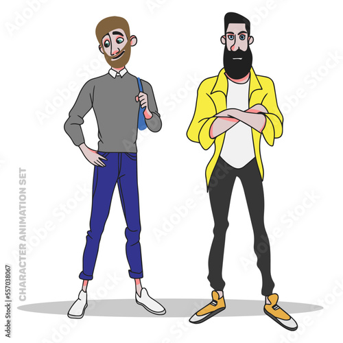 Seth Men Bearded Character Animation Full Length Cartoon