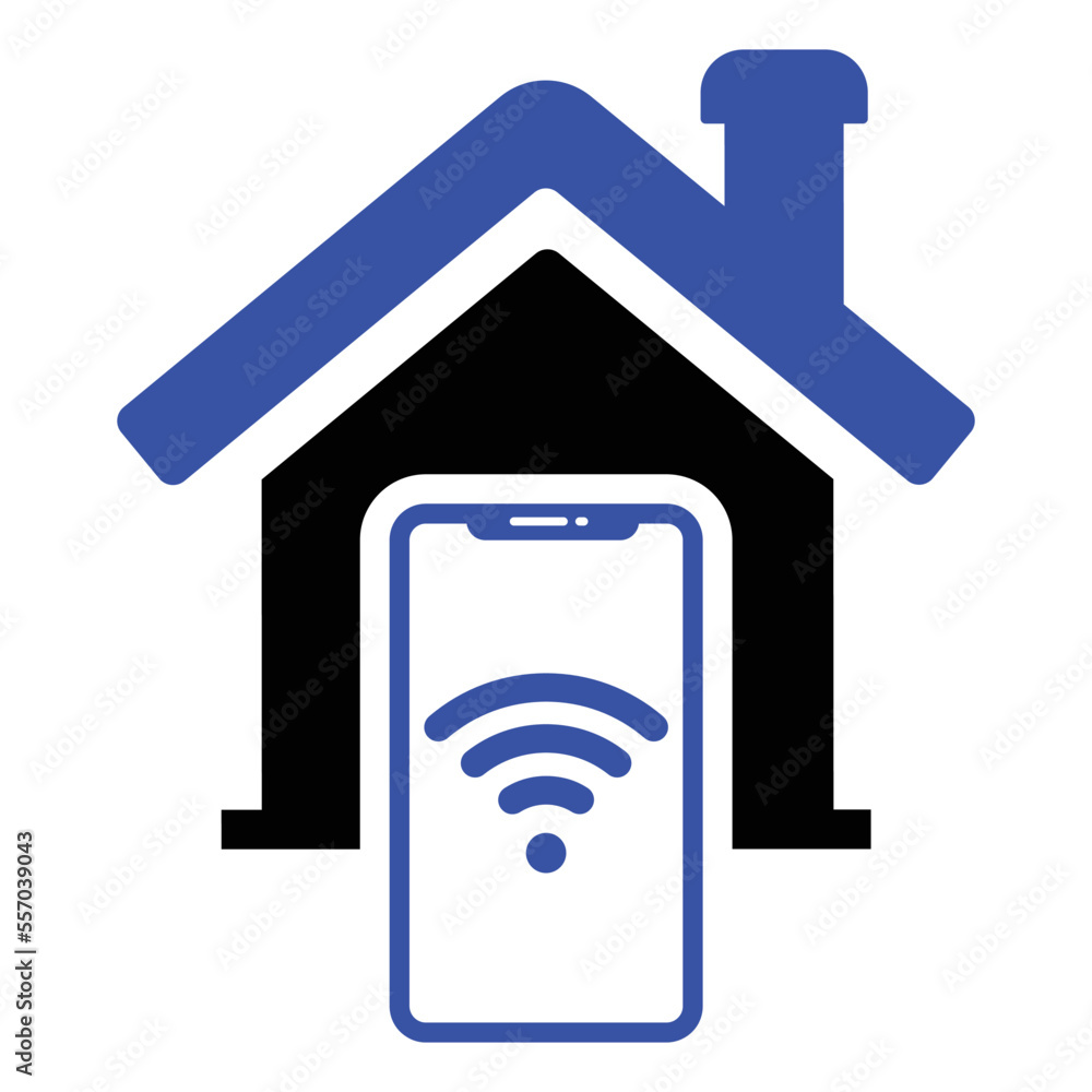 Smart Home Icon in Dualtone Style Smart Home Icon in Dualtone Style