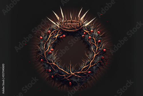 depiction of a crown of thorns. Generative AI