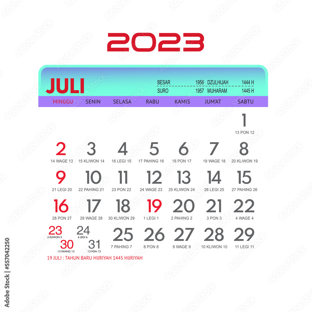 Design Calendar for 2023, Complete Indonesian National Holidays and