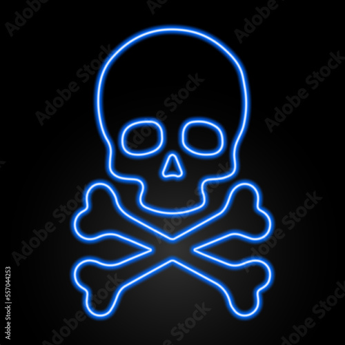 danger neon sign, modern glowing banner design, colorful modern design trends on black background. Vector illustration.