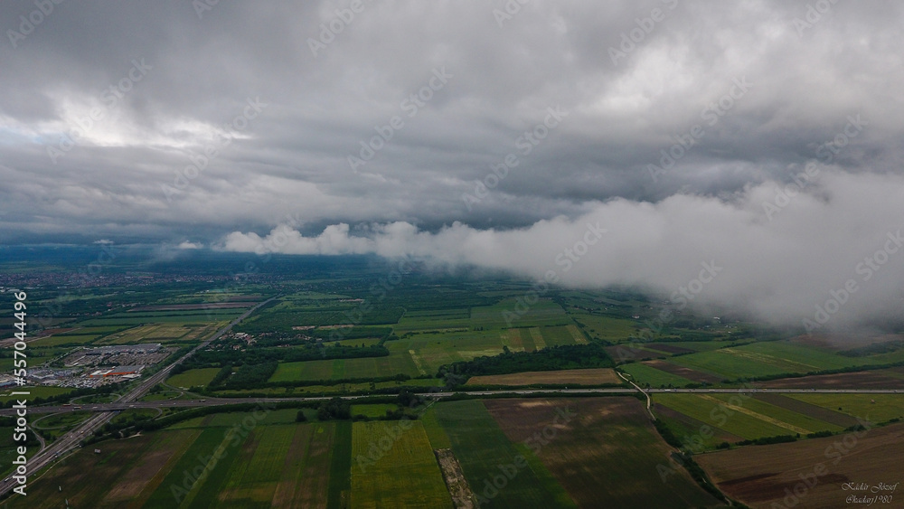 time lapse clouds over the city