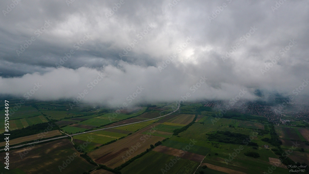 clouds over the city