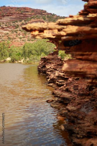 Red rocks and waterfalls - Kalbarri National Park, Western Australia 