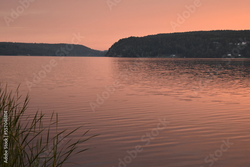Beautiful lake and sunset