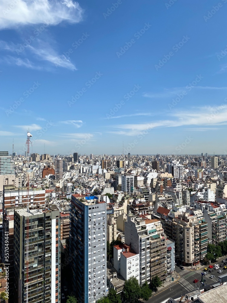 Naklejka premium Aerial view of eclectic style architecture of Buenos Aires, the capital city of Argentina in South America