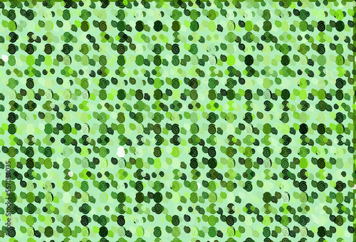 Light Green vector template with bubble shapes.