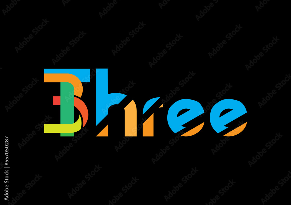 Three text logo vector template. Design for banner, greeting cards or print etc. Three text logo vector template. Design for banner, greeting cards or print etc.