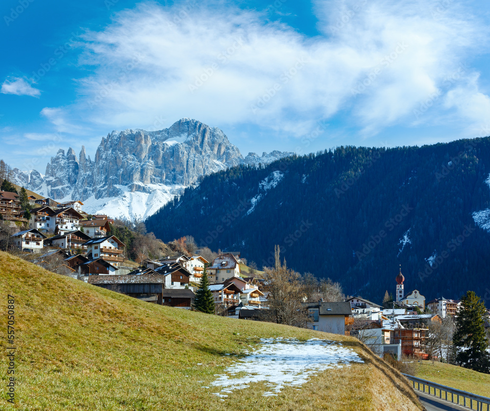 Mountain Tiers village in the South Tyrol province (Italy).