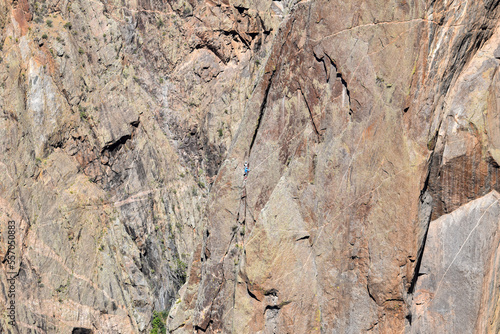 rock climber in a canyon