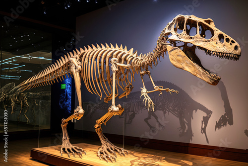 Dinosaur skeleton from Kalasin, Thailand, went on display at the Sirindhorn Museum on August 16, 2022. Generative AI © 2rogan