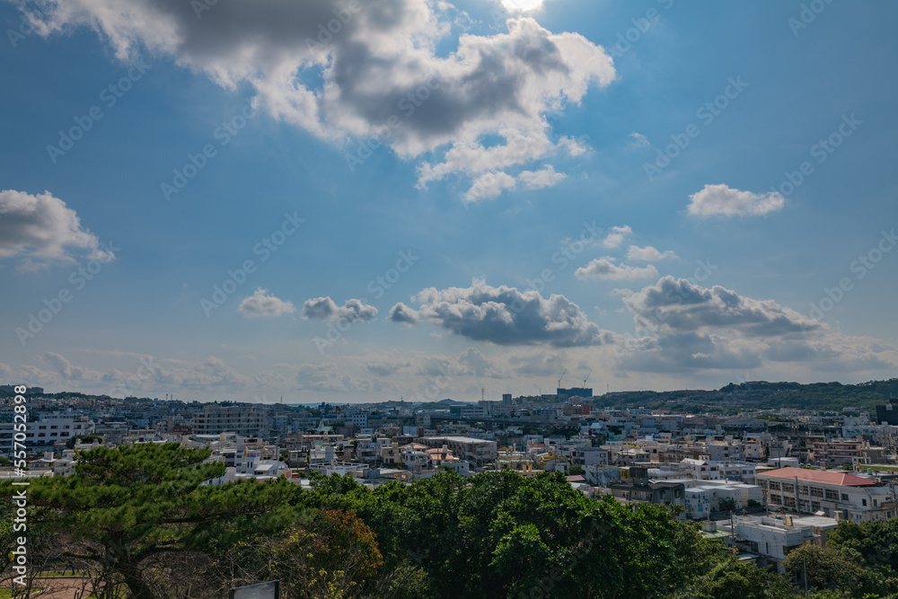 沖縄・宜野湾嘉数高台公園から見える風景
