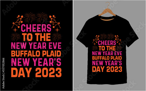 Cheers To The New Year Eve Buffalo Plaid New Year's Day 2023