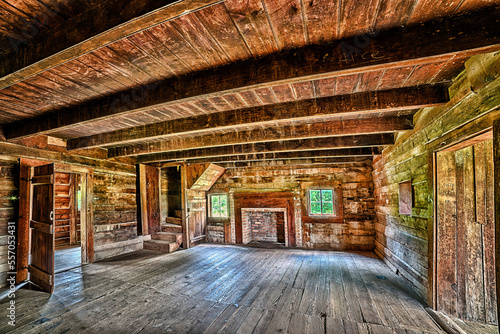 Interior of Cades Cove Pioneer Cabin