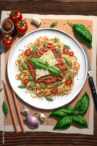 Illustration of an italian pasta