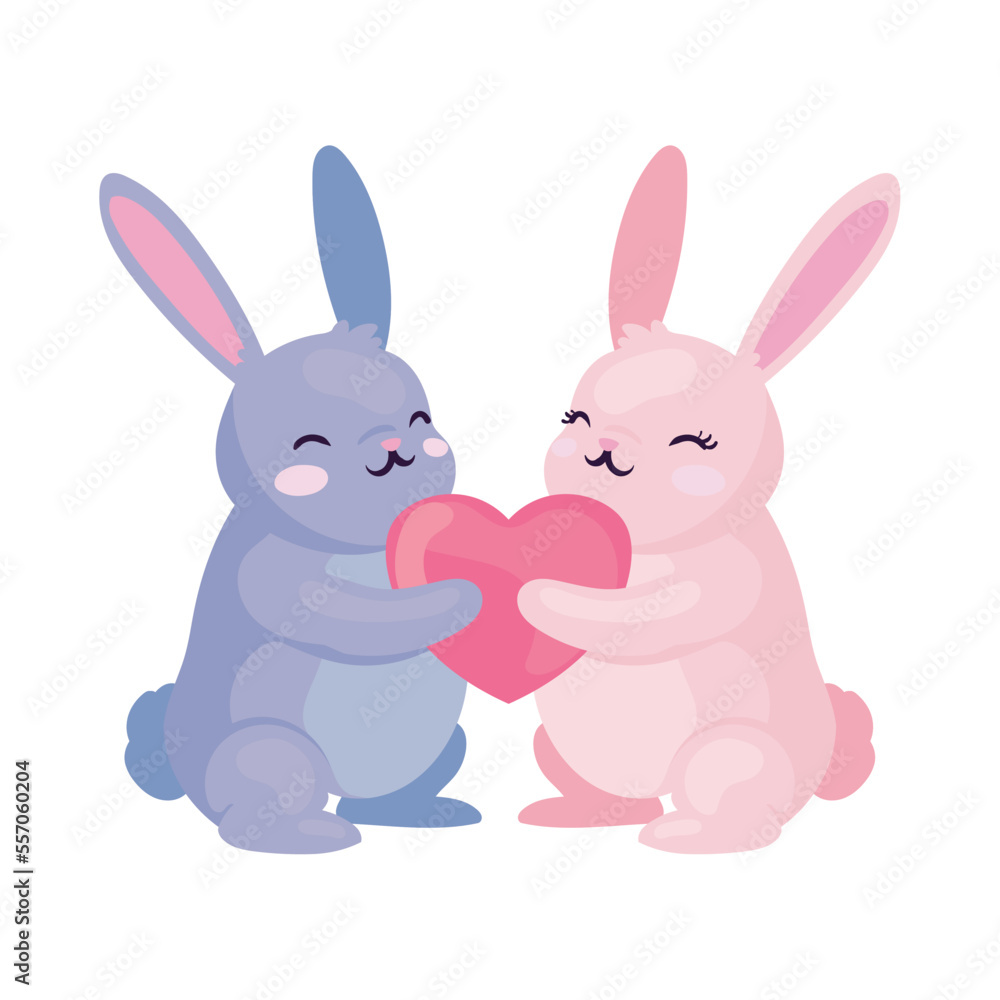 rabbits couple design rabbits couple design