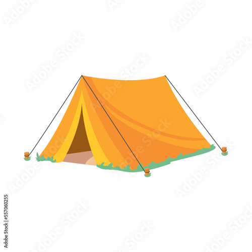 yellow camp tent photo
