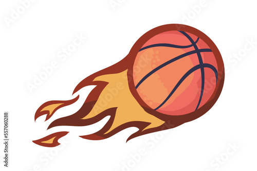 fire basketball ball