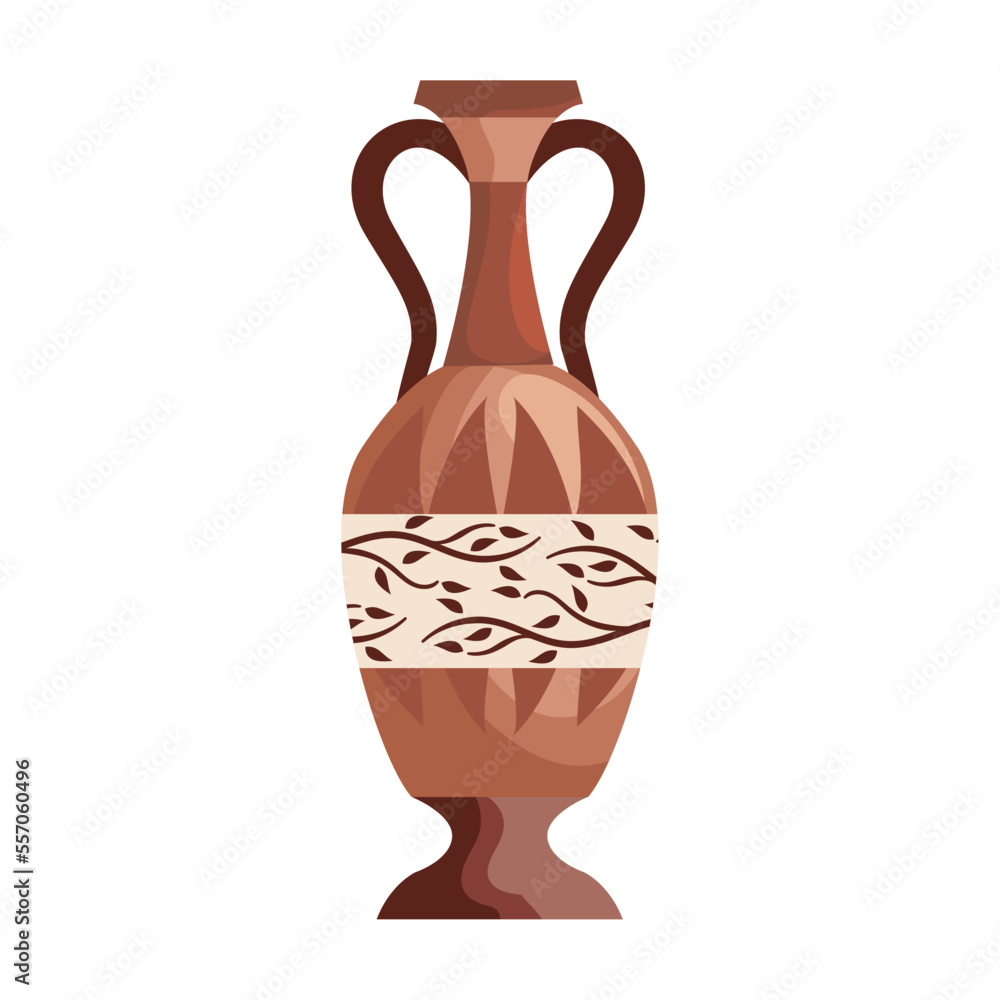 greek vase with plants on it