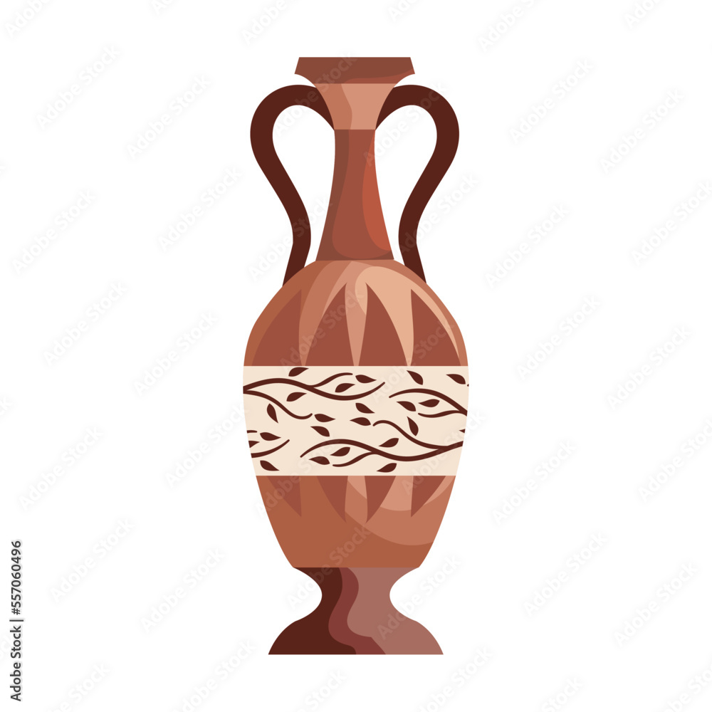 greek vase with plants on it greek vase with plants on it