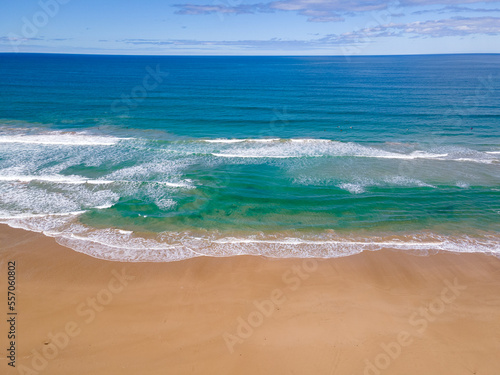 waves on the beach, Beach, sea and land, View from Sky 