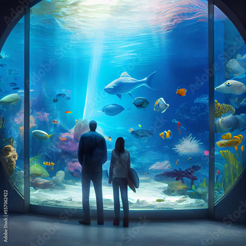 Couples Aquarium Date © Peter