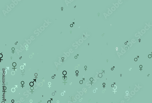 Light blue vector backdrop with gender signs.