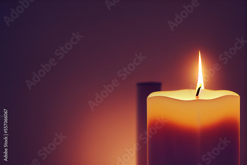 burning candle in the dark