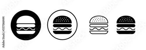 Burger icon vector illustration. burger sign and symbol. hamburger