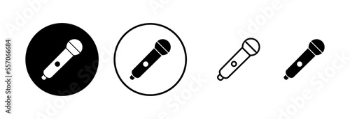 Microphone icon vector illustration. karaoke sign and symbol