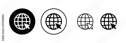 Web icon vector illustration. go to web sign and symbol. web click icon. Global search icon