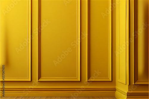 yellow lacquered wall with ...