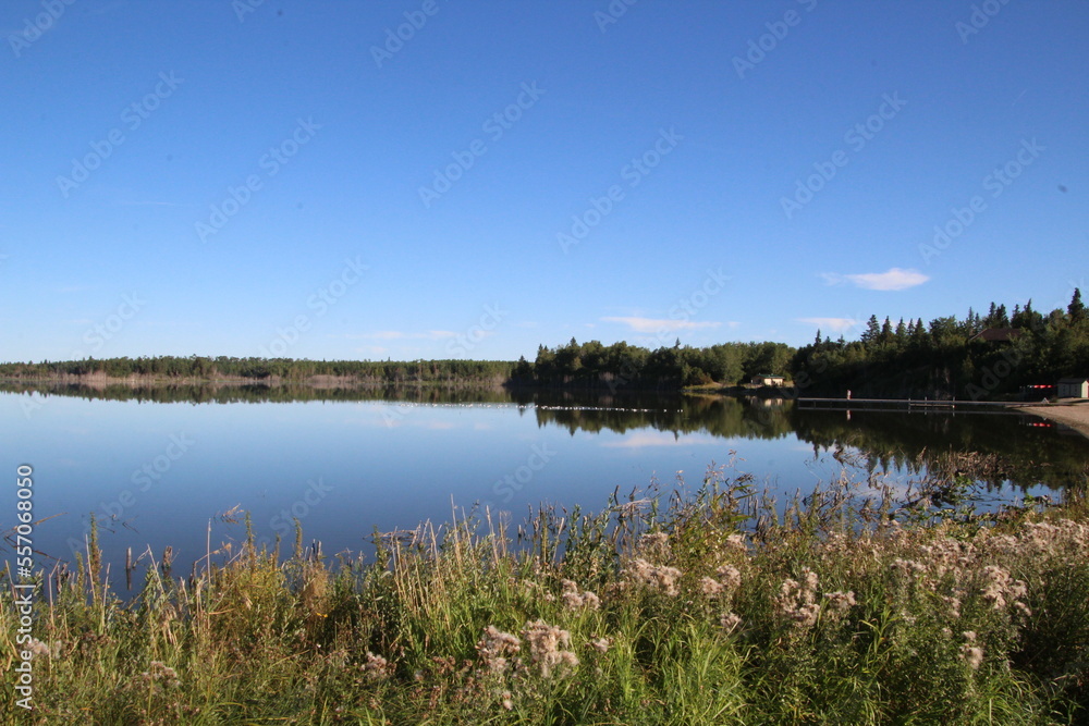 Calm Astotin Lake, Elk Island National Park, Alberta