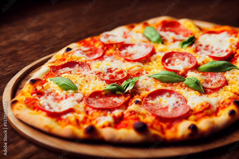 pizza with salami pizza with salami