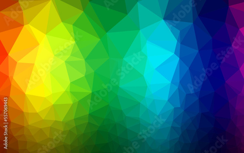 Dark Multicolor, Rainbow vector polygonal pattern.