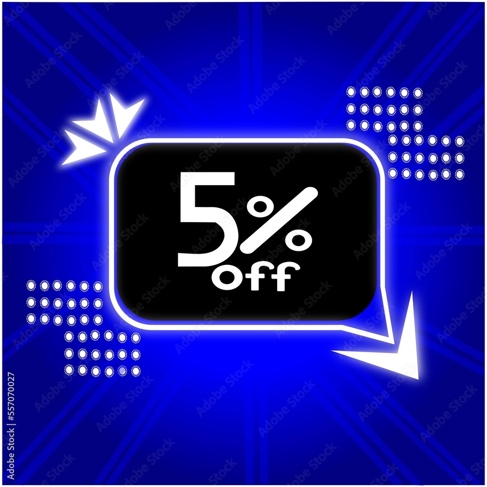 5 Off 5 Percent Off Inside Black Rectangle With White Border With 5 Off 5 Percent Off Inside Black Rectangle With White Border With