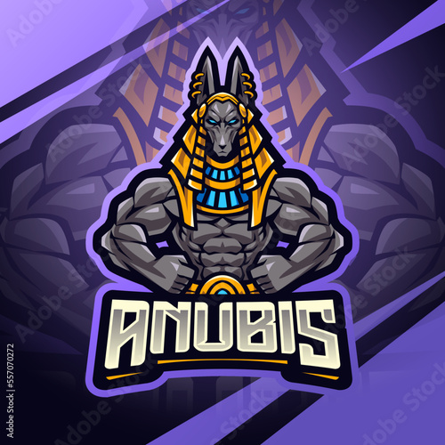 Anubis esport mascot logo design