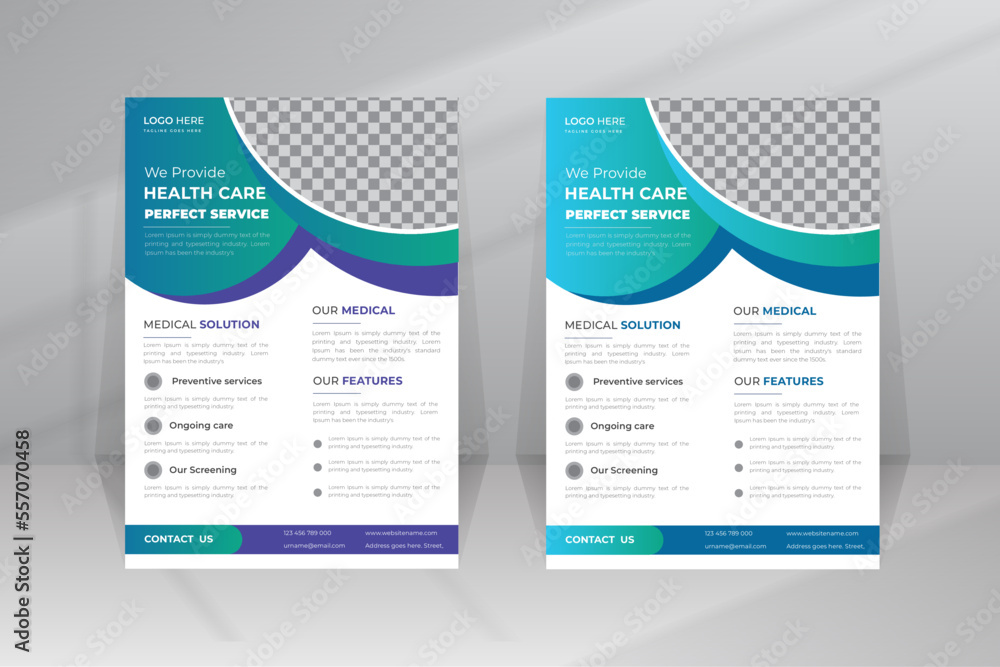 Health Care Perfect Service Medical Flyer template