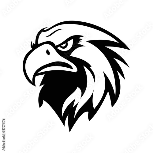Eagle silhouette logo symbol design illustration. Clean logo mark design. Illustration for personal or commercial business branding.