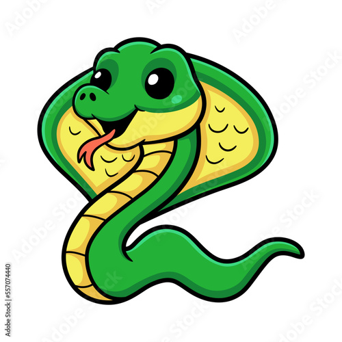 Cute little cobra snake cartoon © frescostudio