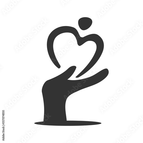 Charity people care Logo template Icon Illustration Brand Identity