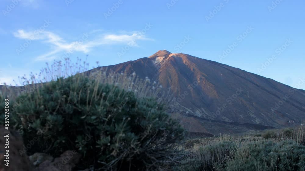 Summit of Teide volcano, scenic landscape at Teide National Park in Tenerife at Canary Islands of Spain, volcanic nature, sunny day before the sunset, golden hour, wide low angle shot Summit of Teide volcano, scenic landscape at Teide National Park in Tenerife at Canary Islands of Spain, volcanic nature, sunny day before the sunset, golden hour, wide low angle shot