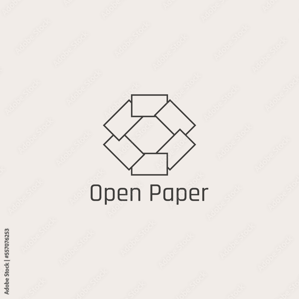 The logo of a combination of several pieces of paper forming the letter O. The logo of a combination of several pieces of paper forming the letter O.