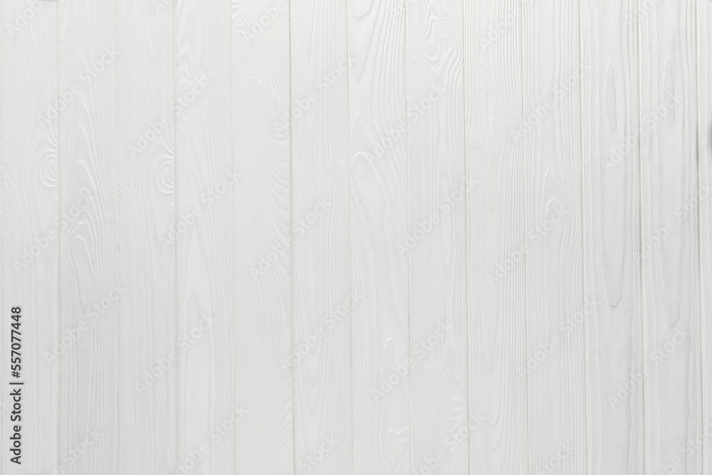 Obraz premium Texture of white wooden surface as background, top view