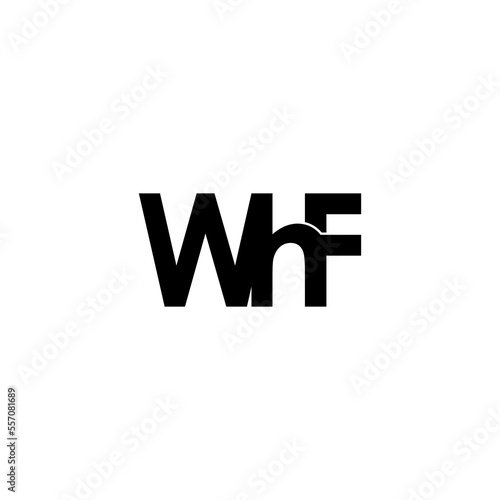 whf letter initial monogram logo design