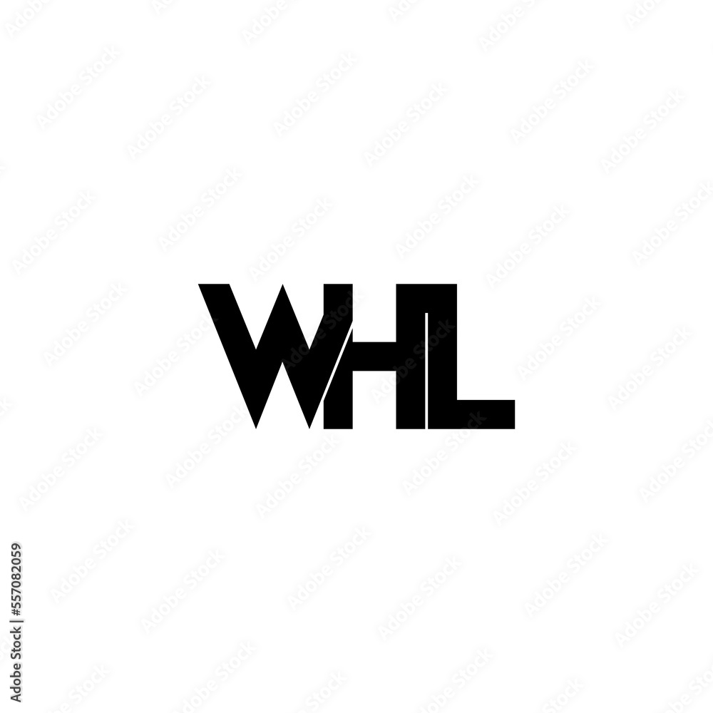 whl letter initial monogram logo design whl letter initial monogram logo design
