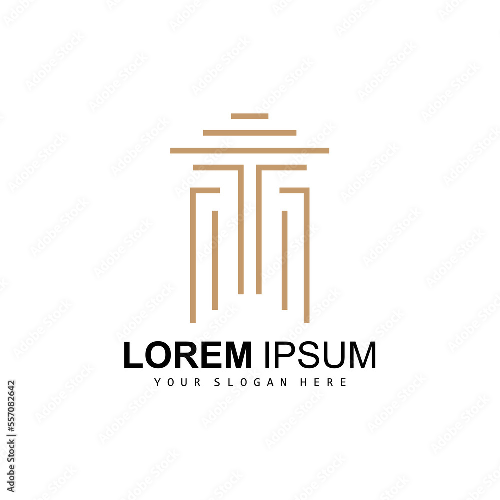 Pillar Logo, Law Design, Building Construction Pillar Vector, Product Brand Illustration Icon Pillar Logo, Law Design, Building Construction Pillar Vector, Product Brand Illustration Icon