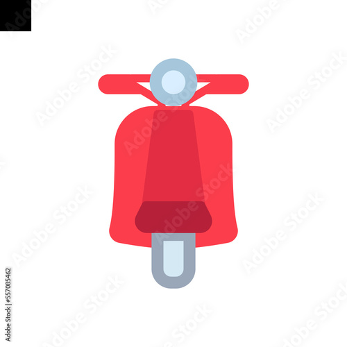 scooter icon flat style vector