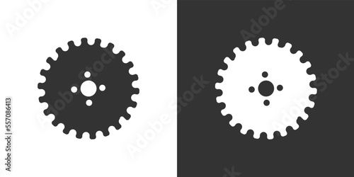 Service tools icon on white and black background